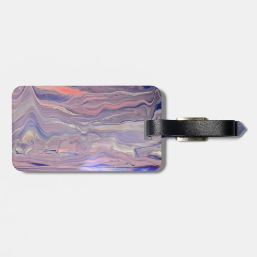 Sunrise Acrylic Pour Inspired Bagagelabel (Achterkant horizontaal)