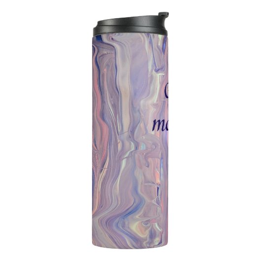 Sunrise Acrylic Pour Thermal Tumbler Thermosbeker (Gedraaid links)