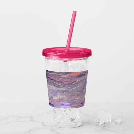 Sunrise Acrylic Pour Tumbler Acryl Drinkbeker (Achterkant ijs)