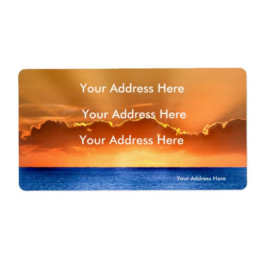 Sunrise afbeelding voor verzendlabels etiket (Voorkant)