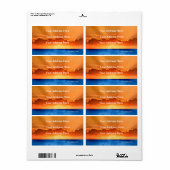 Sunrise afbeelding voor verzendlabels etiket (Full Sheet)