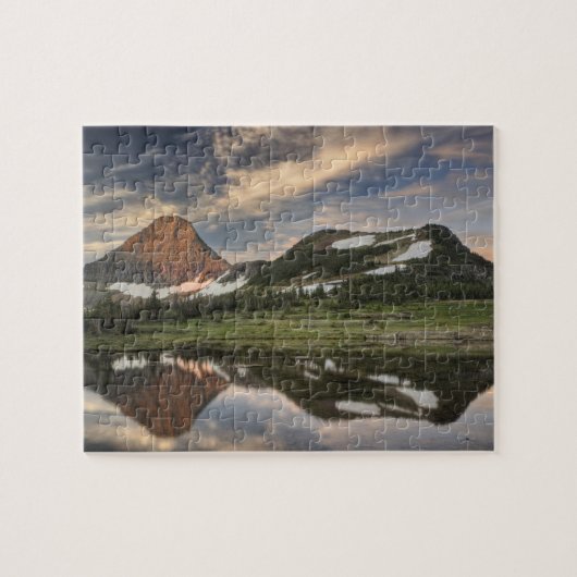 Sunrise and reflection, Glacier National Park, Legpuzzel (Horizontaal)