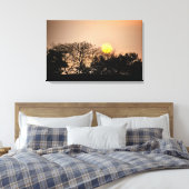 Sunrise at Angkor Wat Cambodia - Canvas Wall Art (Insitu (Slaapkamer))