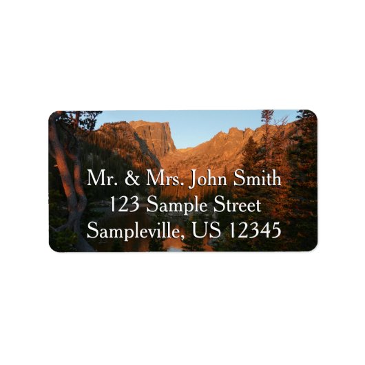 Sunrise at Dream Lake II Etiket (Voorkant)