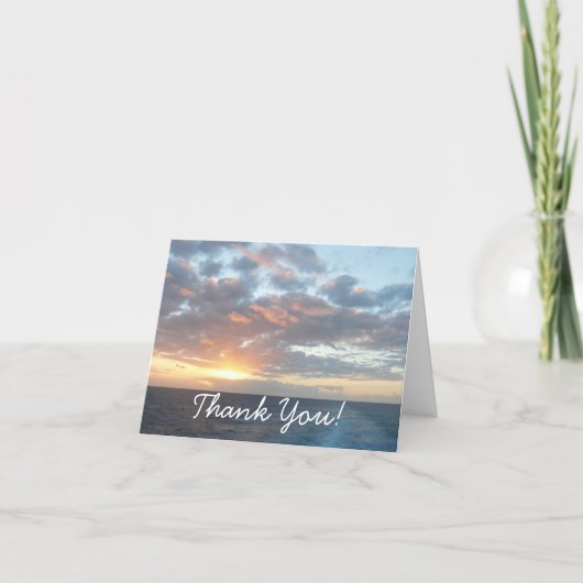 Sunrise at Sea I Pastel Seascape Bedankkaart (Voorkant)