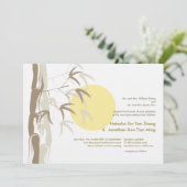 Sunrise Bamboo Zen Tropische Natuur Chinese bruilo Kaart (Staand voorkant)
