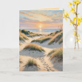 Sunrise Beach denkt aan jou Kaart (Gele Bloem)