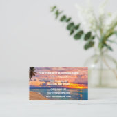 Sunrise Beach en palmbomen tropische Visitekaartje (Staand voorkant)