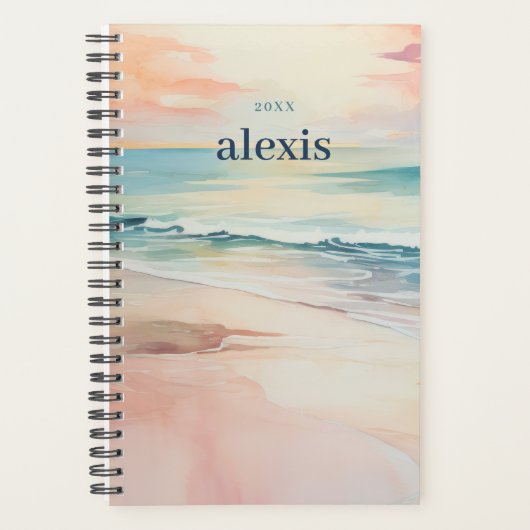 Sunrise Beach |  gepersonaliseerde jaarplanner Planner (Voorkant)