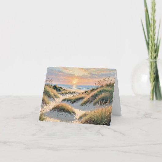 Sunrise Beach Note Card Kaart (Voorkant)