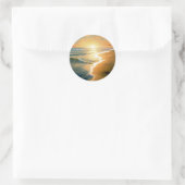 Sunrise Beach Ronde Sticker (Tas)