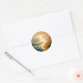 Sunrise Beach Ronde Sticker (Envelop)