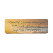 Sunrise Beach Script Return Address Labels (Voorkant)