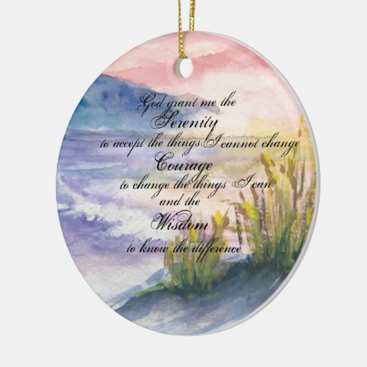 Sunrise Beach Serenity Keramisch Ornament (Links)