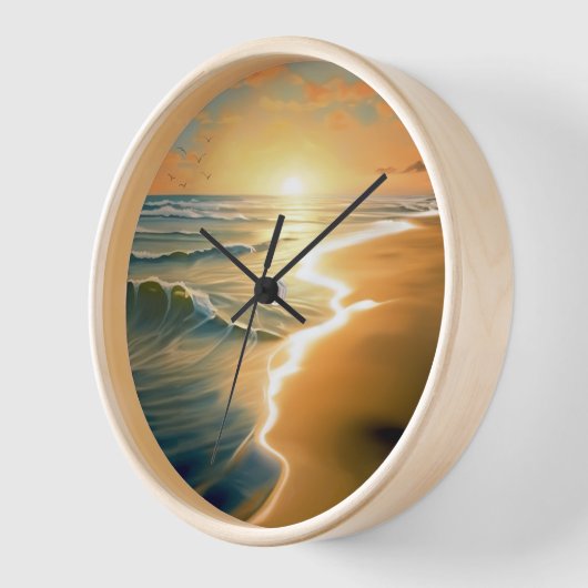 Sunrise Beach Wandklok (Hoek)