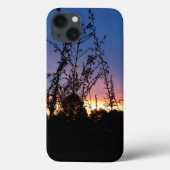 Sunrise between Wildflower Silhouette Stalks Case-Mate iPhone Case (Achterkant)