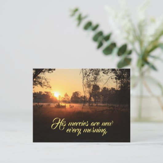 Sunrise Bible Verse Briefkaart (Staand voorkant)
