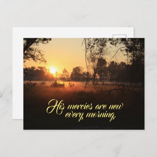 Sunrise Bible Verse Briefkaart (Voorkant / Achterkant)
