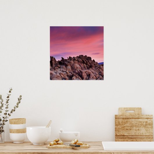 Sunrise bij Alabama Hills Poster (Keuken)