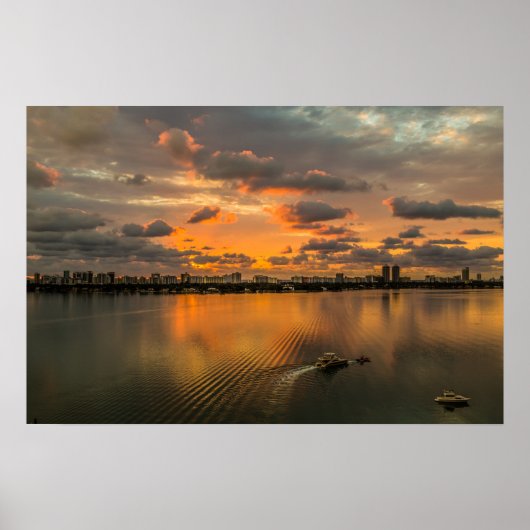 Sunrise bij Biscayne Bay Poster (Voorkant)