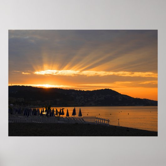 Sunrise bij de Promenade des Anglais Poster (Voorkant)