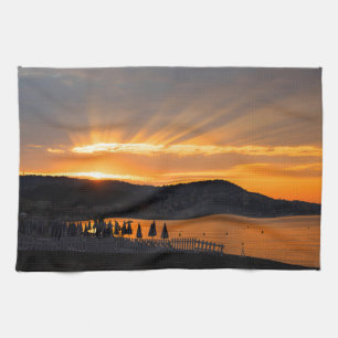 Sunrise bij de Promenade des Anglais Theedoek