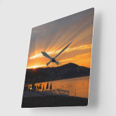 Sunrise bij de Promenade des Anglais Vierkante Klok (Hoek)