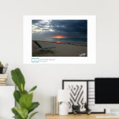 Sunrise bij Elbow Beach, Bermuda Poster (Thuiskantoor)