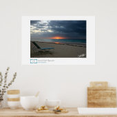 Sunrise bij Elbow Beach, Bermuda Poster (Keuken)