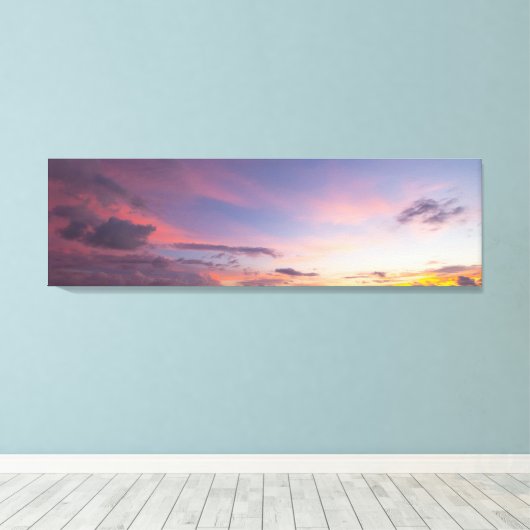 Sunrise bij Fort Pierce, Florida Canvas Afdruk (Insitu (Houten vloer))
