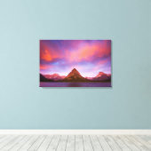 Sunrise bij Glacier Canvas Afdruk (Insitu (Houten vloer))