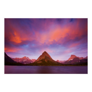 Sunrise bij Glacier Poster