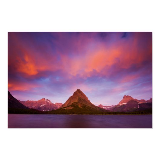 Sunrise bij Glacier Poster (Voorkant)
