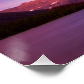Sunrise bij Glacier Poster (Hoek)