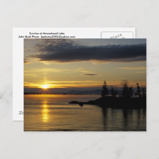 Sunrise bij het Moosehead Lake Briefkaart (Voorkant / Achterkant)