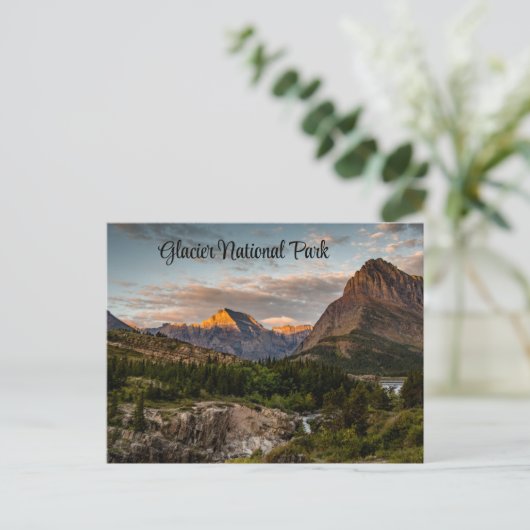 Sunrise bij het Swiftcurrent Lake Briefkaart (Staand voorkant)