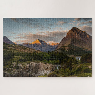 Sunrise bij het Swiftcurrent Lake Legpuzzel