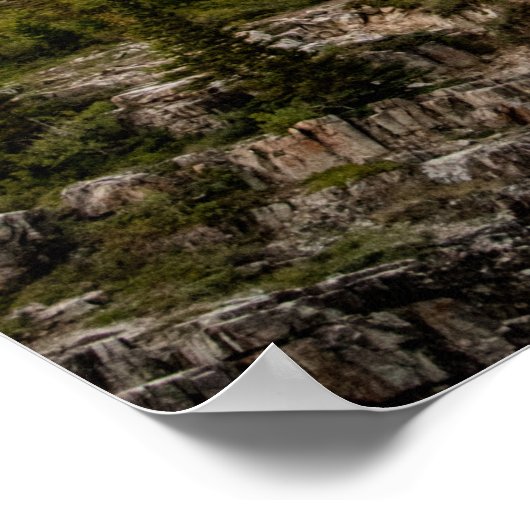 Sunrise bij het Swiftcurrent Lake Poster (Hoek)