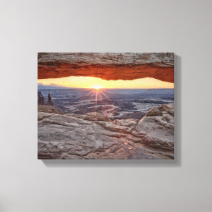 Sunrise bij Mesa Arch, Nationaal Park Canyonlands Canvas Afdruk