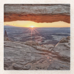 Sunrise bij Mesa Arch, Nationaal Park Canyonlands Glazen Onderzetter