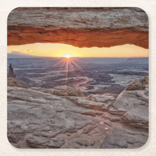 Sunrise bij Mesa Arch, Nationaal Park Canyonlands Kartonnen Onderzetters