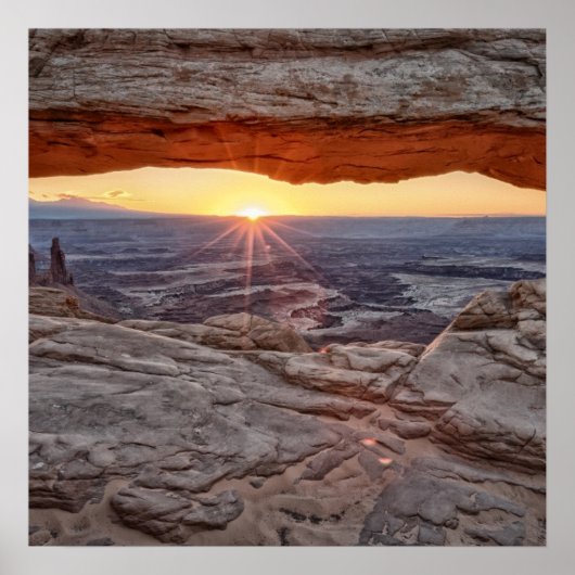 Sunrise bij Mesa Arch, Nationaal Park Canyonlands Poster (Voorkant)
