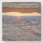 Sunrise bij Mesa Arch, Nationaal Park Canyonlands Stenen Onderzetter (Voorkant)