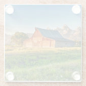 Sunrise bij Moulton Barn Glazen Onderzetter (Achterkant)