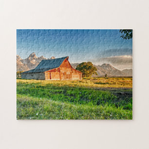 Sunrise bij Moulton Barn Legpuzzel