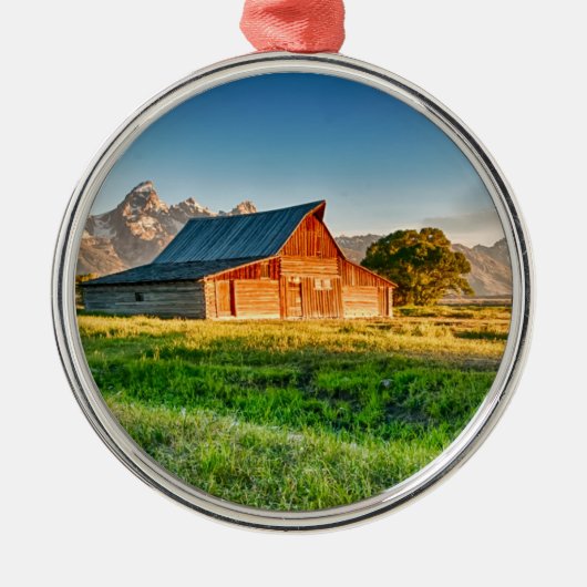 Sunrise bij Moulton Barn Metalen Ornament (Voorkant)