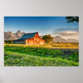 Sunrise bij Moulton Barn Poster (Voorkant)