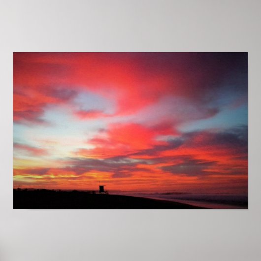 Sunrise bij Newport Beach, CA Poster (Voorkant)