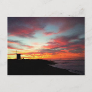Sunrise bij Newport Beach, Californië Briefkaart