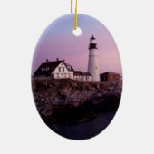 Sunrise bij Portland Head Light Keramisch Ornament (Achterkant)